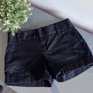 Calvin Klein Black Bermuda Shorts with Rolled Hem